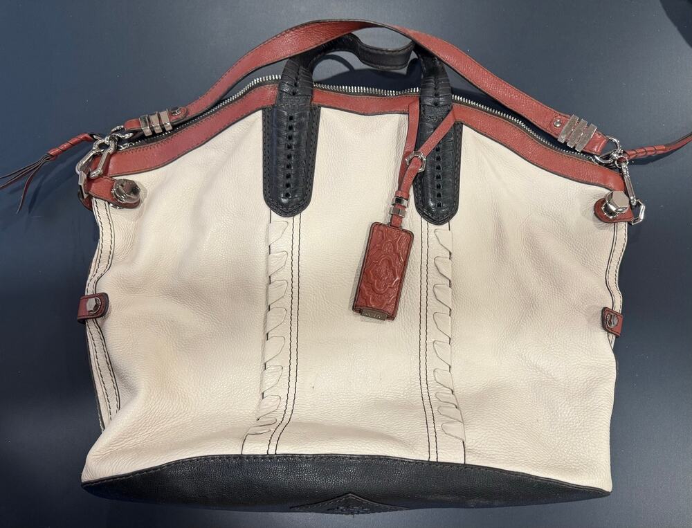 orYANY Cassie Stone Convertible Leather Tote Bag XL